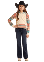 Rock & Roll Girls Rope Emblem Trouser Jeans Dark Wash - BG5MD05332