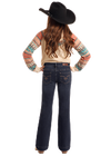 Rock & Roll Girls Rope Emblem Trouser Jeans Dark Wash - BG5MD05332