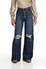 Cruel Denim Skylar Sky-High Rise, Wide Leg Jeans - Dark Wash - CB74854001