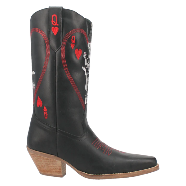 Dingo Ladies Queen of Hearts Leather Boots-DI174