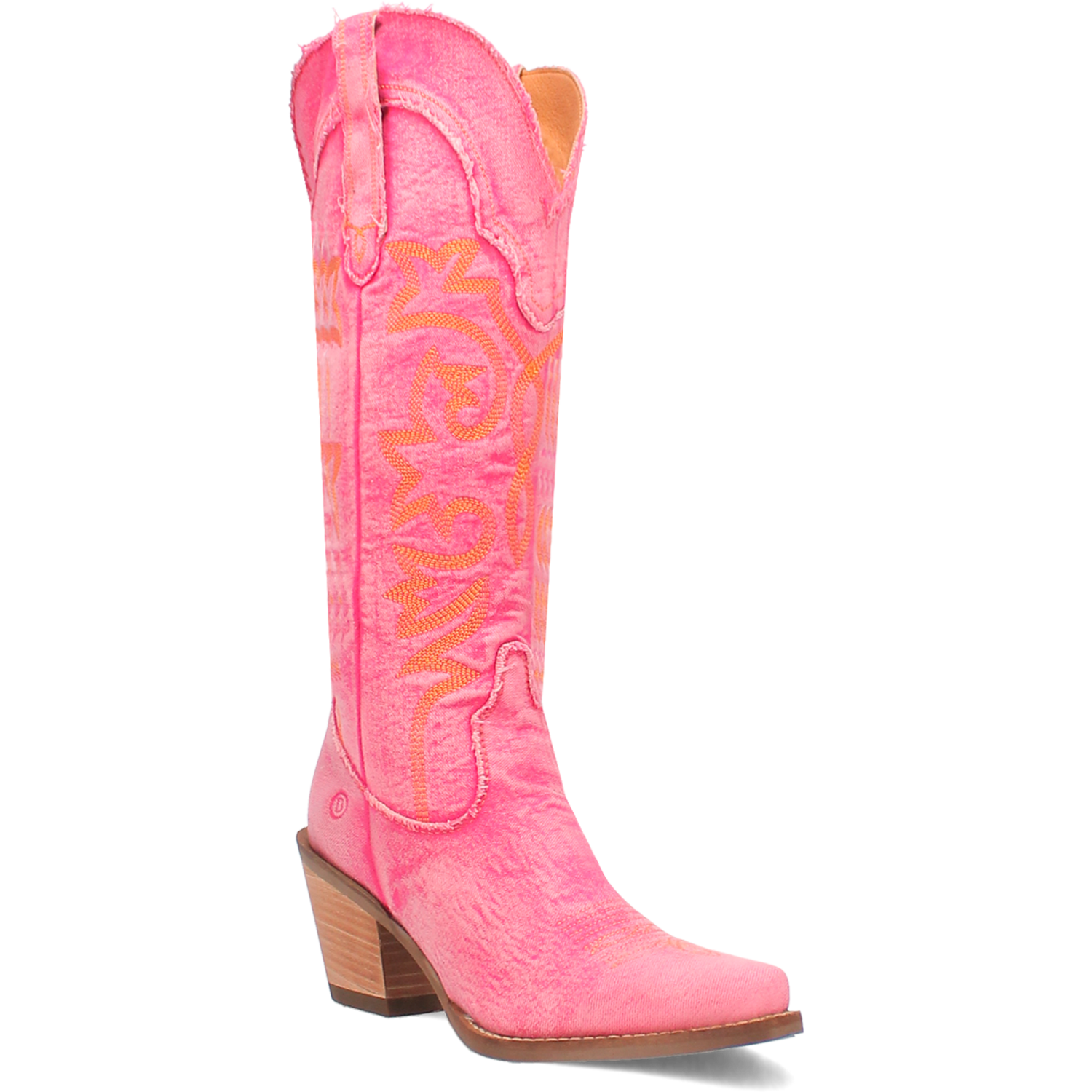 Dingo Ladies Texas Tornado Denim Pink Boot-DI943