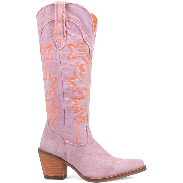 Dingo Ladies Texas Tornado Denim Purple Boot-DI943PUR