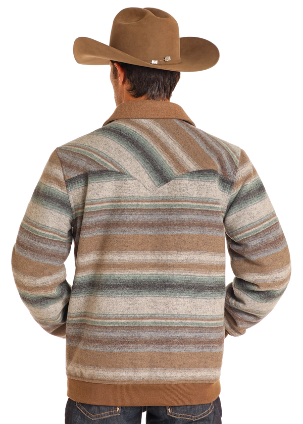 Powder River Serape Stripe Wool Bomber-DM92C04073