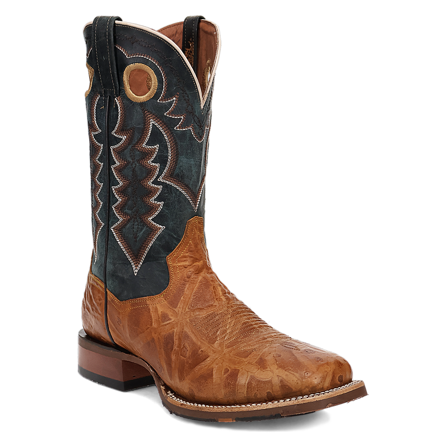 Dan Post Mens Craven Tan and Blue Leather Boot-DP5016