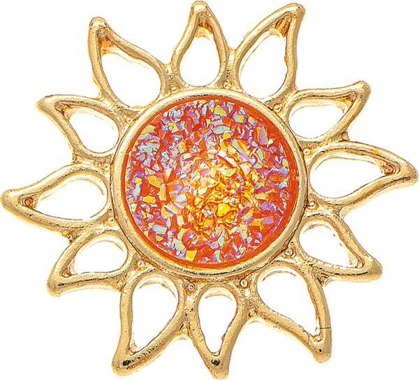 Rain Jewelry Collection Gold Orange Druzy Sun Post Earring E3944OR