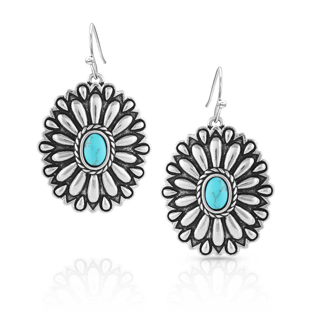 Montana Silversmiths Sunflower Concho Turquoise- ER5378