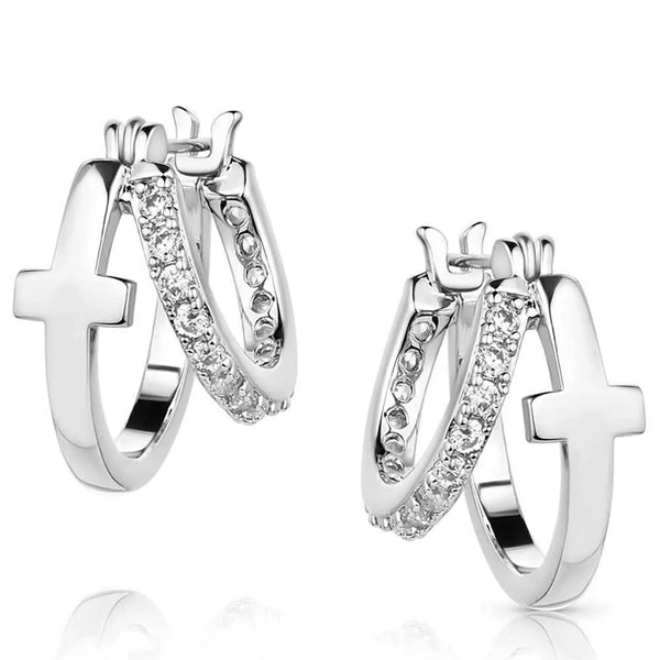 Montana Silvermsiths Wrapped in Faith Crystal Earrings-ER5949