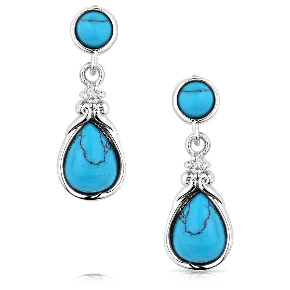 Montana Silvermsiths Blue Sands Turquoise Earrings-ER5952