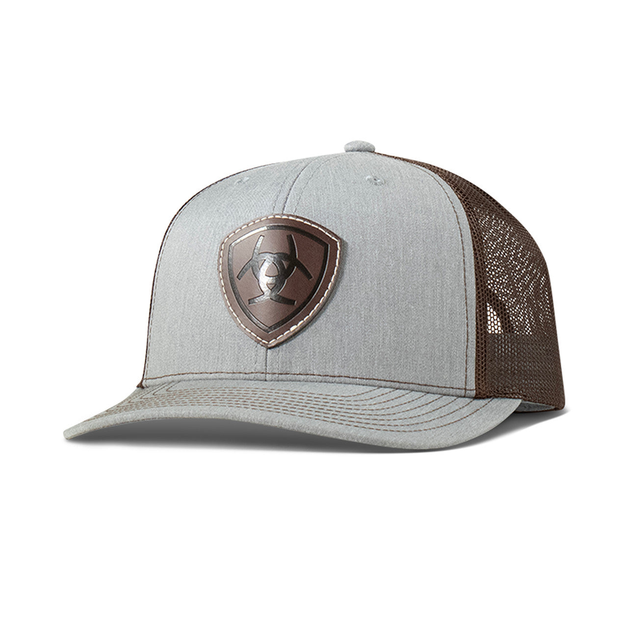 ARIAT FAUX LEATHER PATCH LIGHT GREY - HATS CAP - A300089946