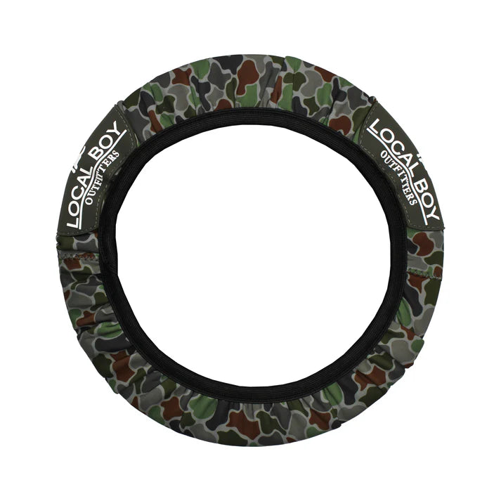 Local Boy Outfitters Steering Wheel Cover Forest Camo-L2100032-FRC-OSFA