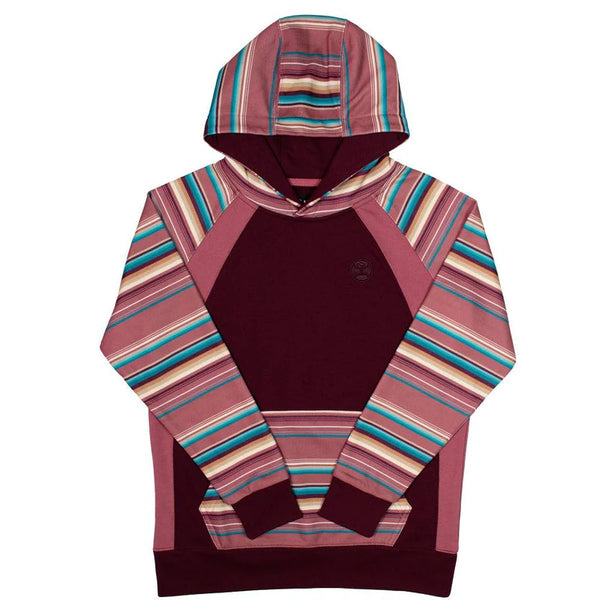 Hooey Youth "Savannah" Maroon/ Serape Hoody - HH1197MASP-Y-S