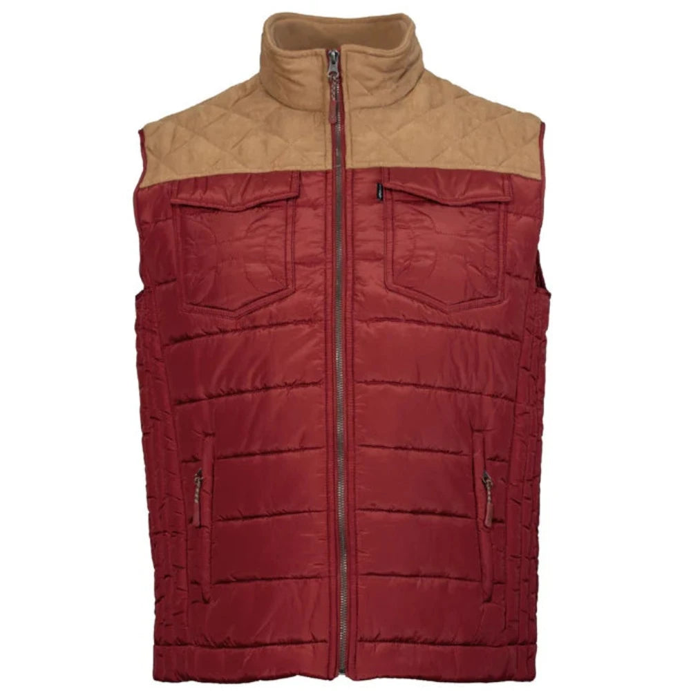 Hooey Men's Packable Vest Orange And Tan HV097ORTN