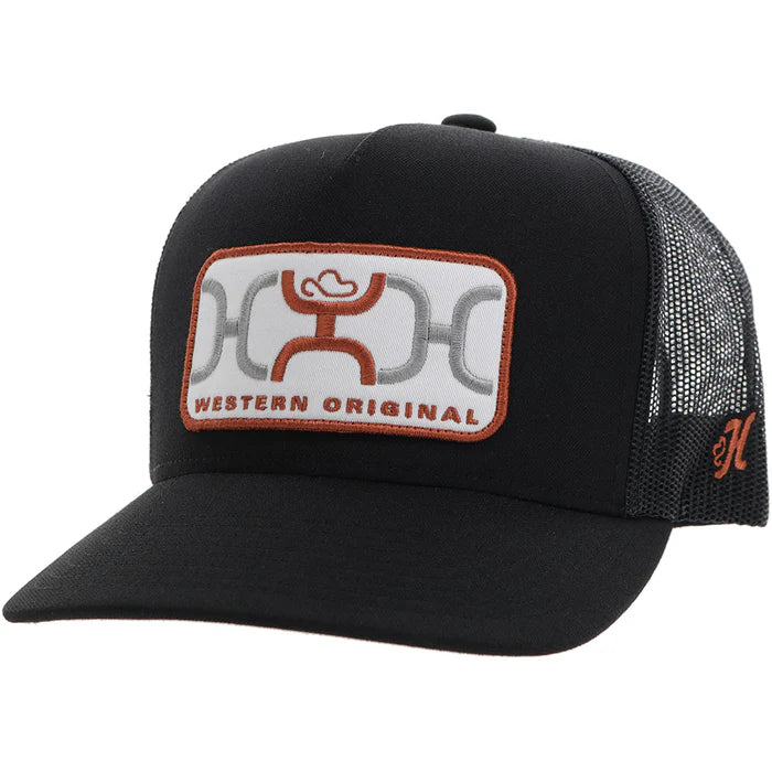 Hooey Loop Black White and Orange Hat-2459T-BK