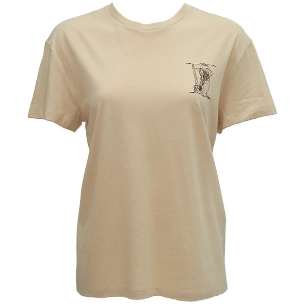 "Hooey Bandita" Tan w/Brown Out Logo T-shirt - HT1778TN