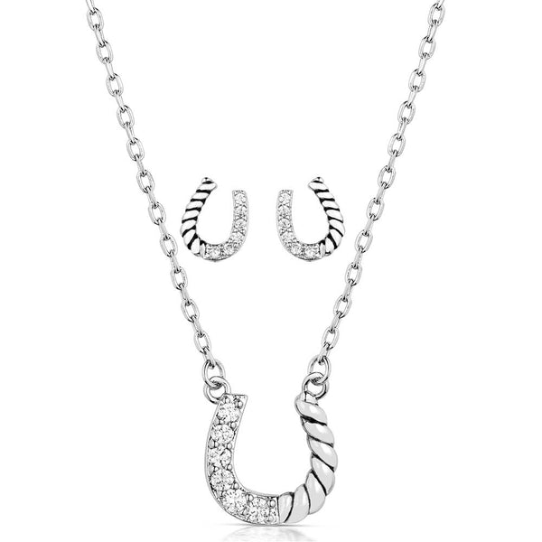 Montana Silversmiths Roping Luck Jewelry Set-JS5969