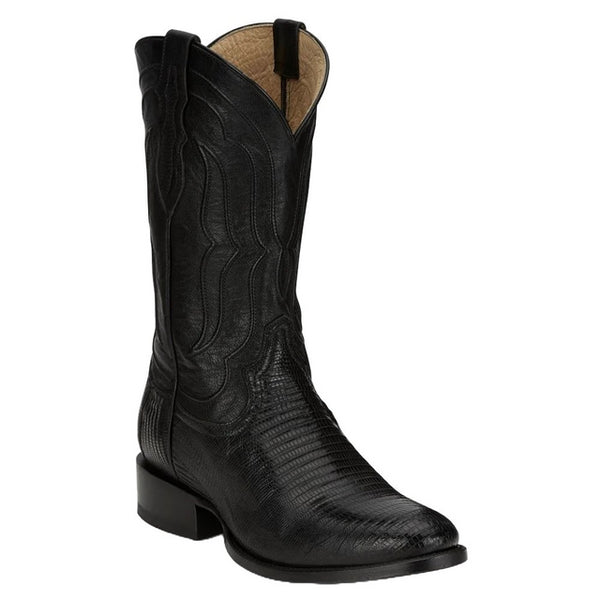 Tony Lama Mens Kirkland Black Lizard Cowboy Boot DR5153