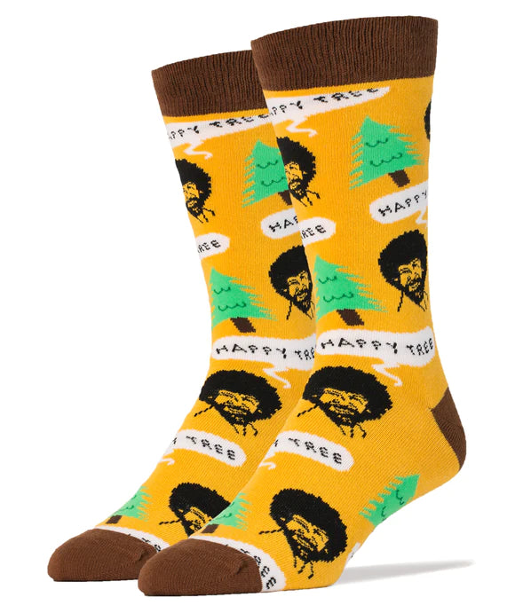 OOOH YEAH! Bob Ross Happy Tree Socks M/L - MD5023C