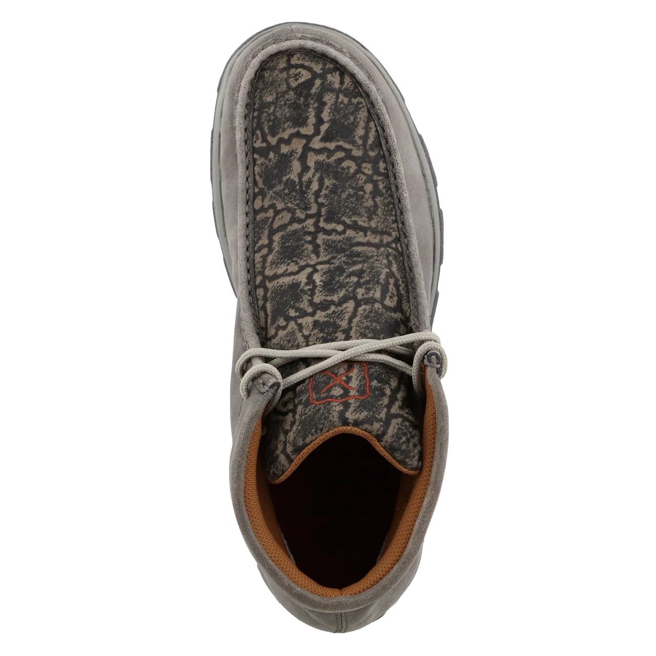 Twisted X Men's Chukka Driving Moc with Grey Elephant Print MXC0017