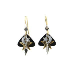 Silver Forest Moon and Stars Earrings NE-1584A