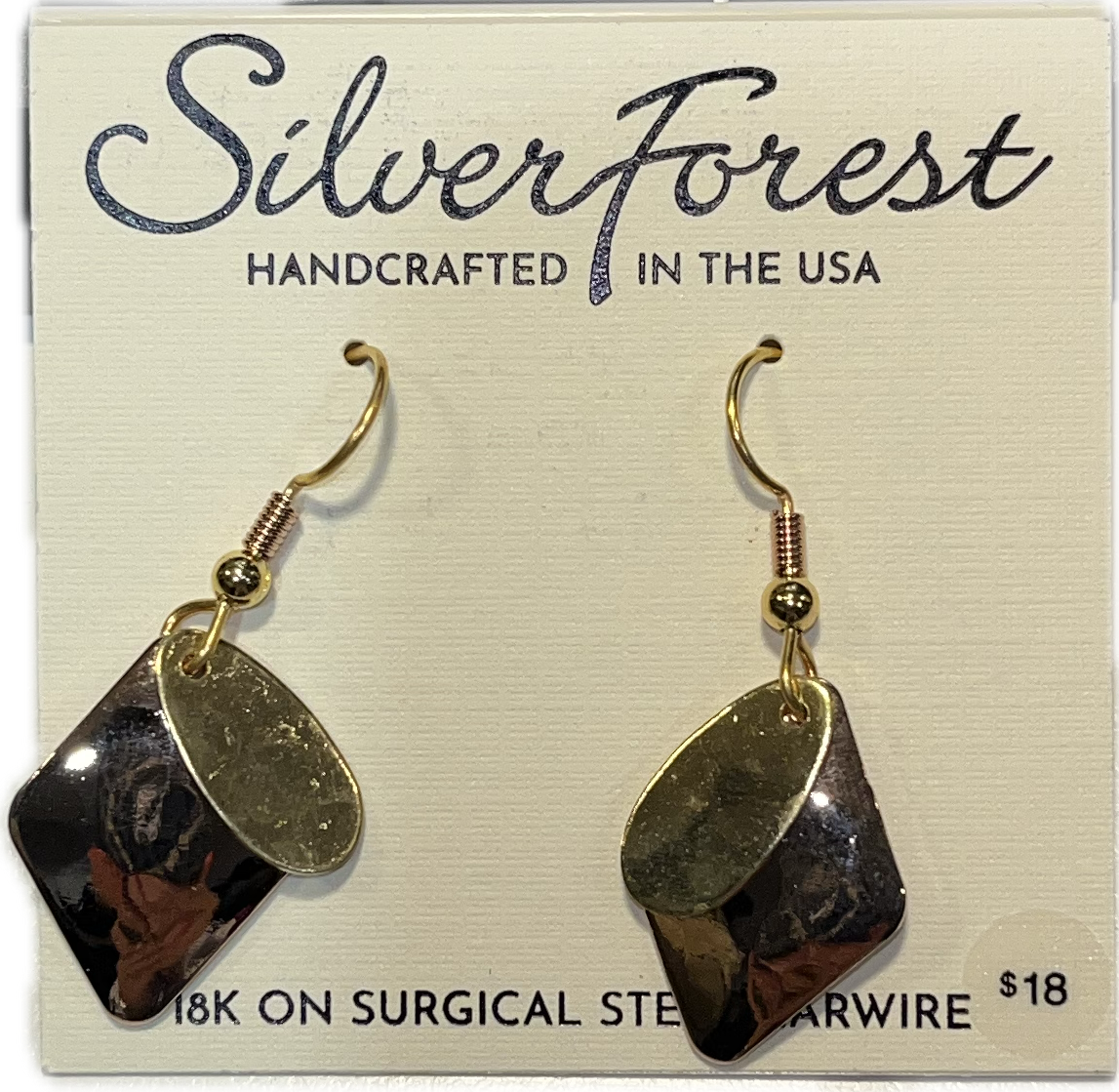 Silver Forest Gold and Bronze Earrings NE-2227A