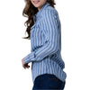 Kimes Ranch Ladies KC Tencel Indigo Mini Stripe - Denim - WTO0000040