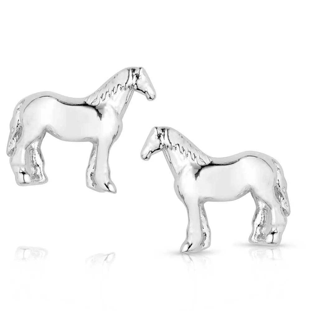 Montana Silversmiths Quarter Horse Earrings-QER5972