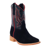 R. Watson Kid's Black Rough Out Square Toe Boot RWK100