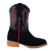 R. Watson Kid's Black Rough Out Square Toe Boot RWK100