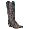 Corral Ladies Embroidery & Overlay Brown Western Boots Z5289