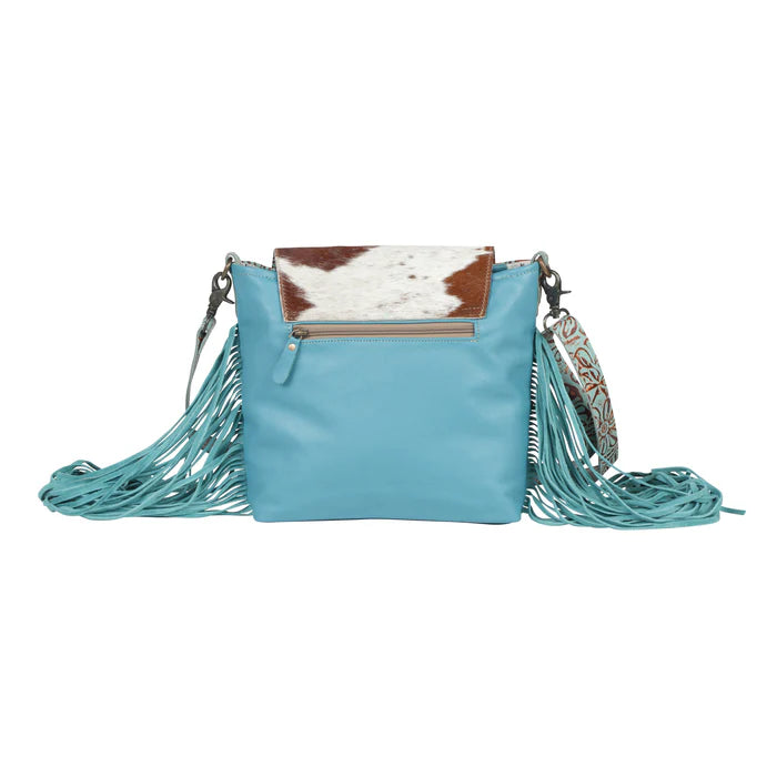 Myra Cyan Accenture Leather and Hairon Bag-S-4343