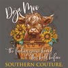 Southern Couture Classic Deja Moo Long Sleeve - Charcoal - SC1226CHLS