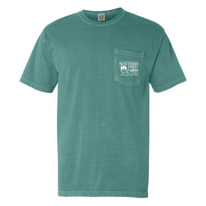 Southern Fried Cotton Hank Short Sleeve T-Shirt - Seafoam SFM11994