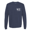 Southern Fried Cotton Born in the USA Long Sleeve - Denim - SFM32056