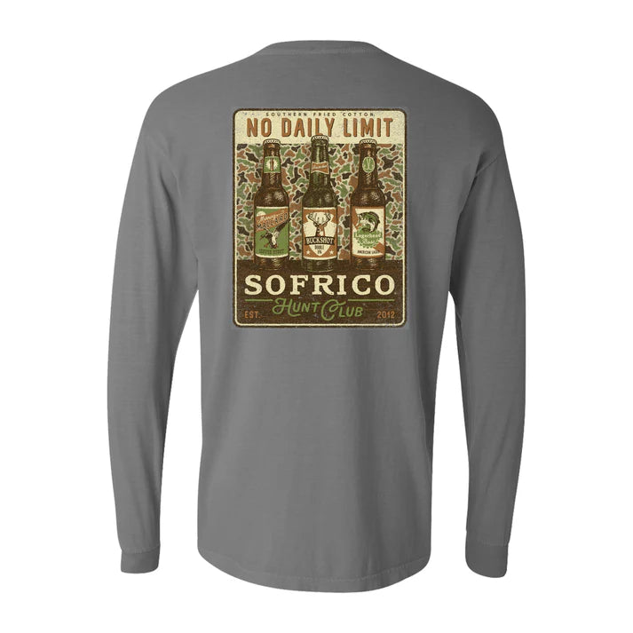 Southern Fried Cotton No Daily Limit Long Sleeve - Granite - SFM32062