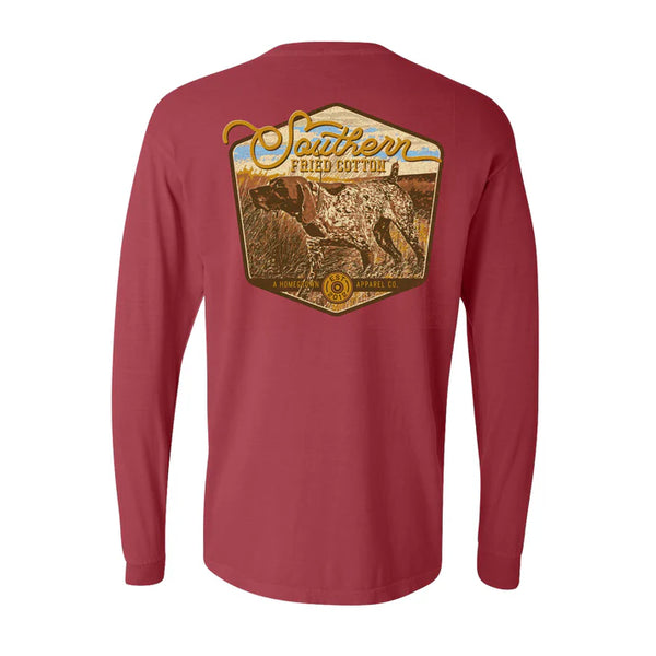 Southern Fried Cotton Tucker Long Sleeve - Crimson - SFM32088