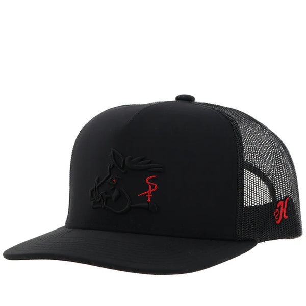 Hooey Sniper Pig Hat Black on Black-SP002T-BK