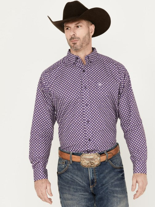 Ariat Men's Misael Long Sleeve Purple Shirt 10044985