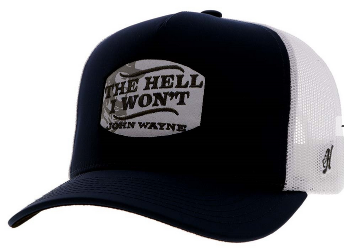 Hooey John Wayne 5 Panel Trucker Cap 2364T-BKWH