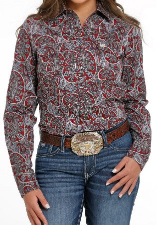 Cinch Ladies Paisley Button Down Shirt MSW9201043