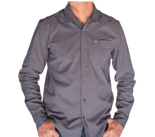 Kimes Ranch Men's Blackout Charcoal Dress Shirt