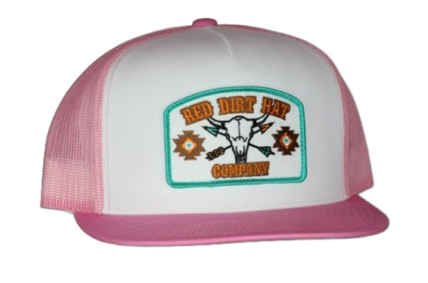 Red Dirt Hat Co. Buffalo Skull Pink Hat-RDHC-131