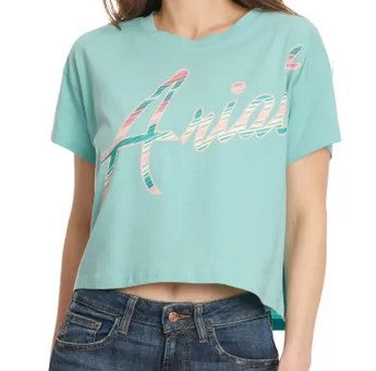 Ariat Ladies Marine Blue Logo Short Sleeve  T-Shirt - 10048585