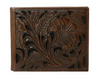 Ariat Men's Tonal Brown Floral Inlay Bi-Fold Wallet A3533002