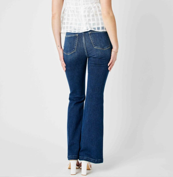 Judy Blue Ladies Dark Denim Flare Jeans-82538REG