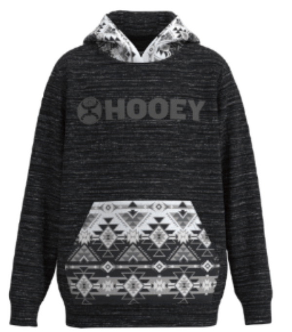 Hooey Men's Legendary Black/White Aztec Hoodie HH1242BKAZ