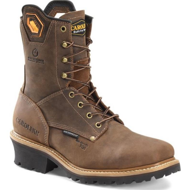 Carolina Waterproof Composite Square Toe 8" Logger Boot CA9855