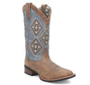 Laredo Ladies Santa Fe Leather Boot Tan and Denim-5969