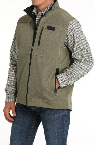 Mens Cinch Concealed Carry Bonded Vest Olive-MWV1515021