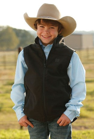 Cinch Youth Black Bonded Vest-MWV7520002