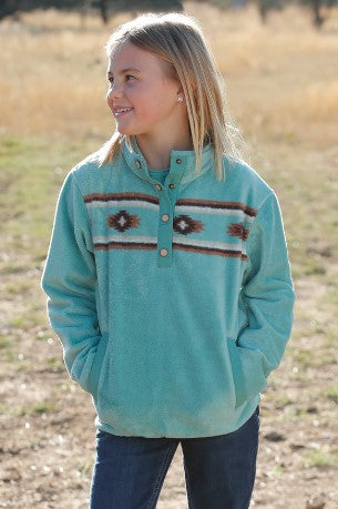 Cinch Youth Turquoise Pullover-CWK8250008